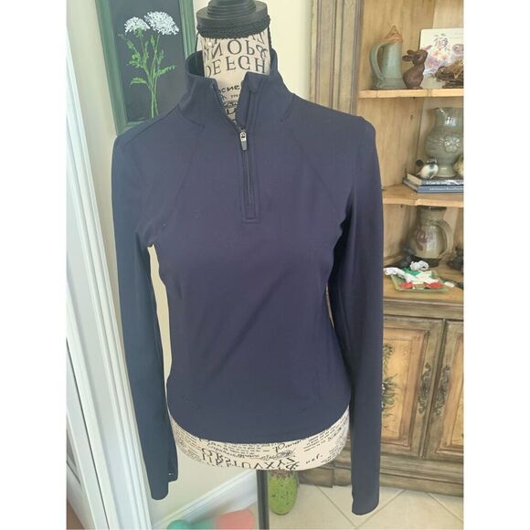 Yogalicious Pullover Navy 1/4 Zip Long Sleeve - Picture 6 of 9